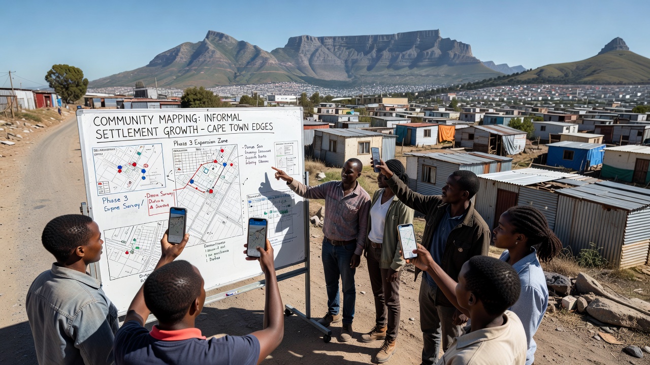 Community Smartphone Mapping Tracks Informal Settlement Expansion Along Cape Town's Urban Periphery